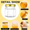 GIVAMEIHF Mini Honey jars-1.5oz,48 pcs Hexagon honey jars with dipper,gold cover,bee pendant,Gold Gift Bags,rope,Thank-You Tags,Glass Honey jars with lids,Baby Shower,Wedding Favors,Party Favors